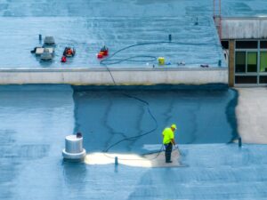 Spray foam insulation installation